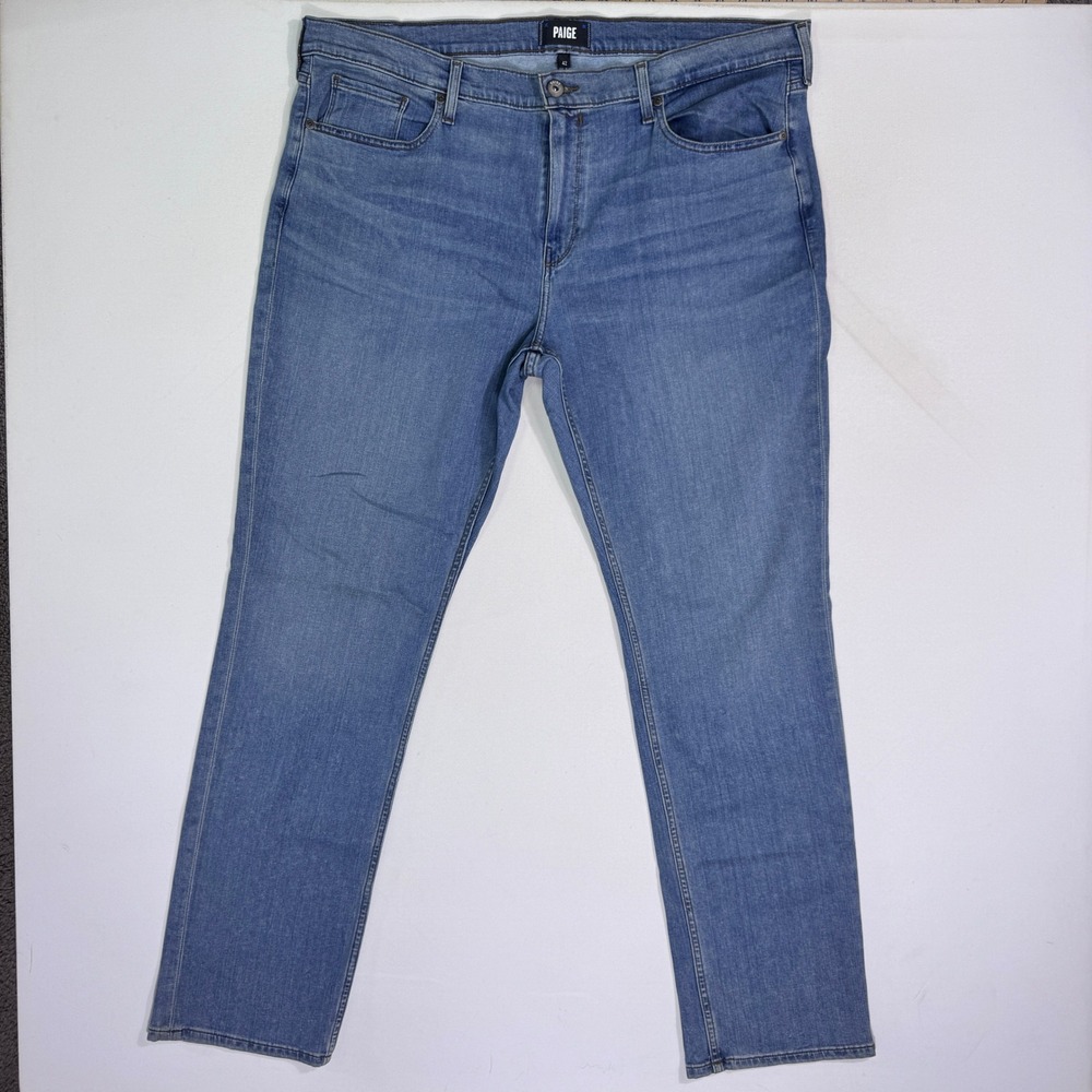 PAIGE Federal Slim Straight Jeans Matthias Blue Mens 42 (43x33.5) StretchDenim